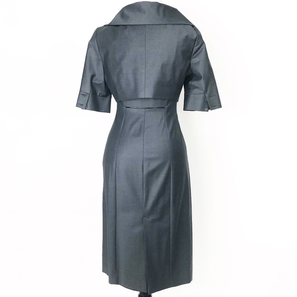 ✨sold✨bebe • gray wool cropped jacket + dress suit - Picture 3 of 8